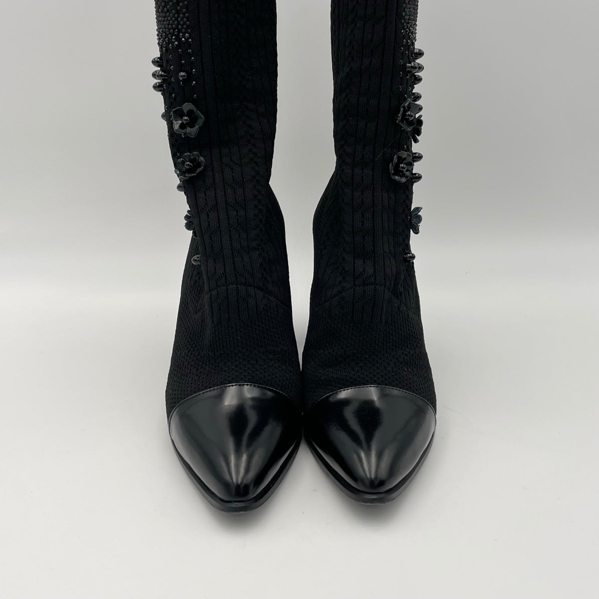 Stuart Weitzman Sockhop Knit Fabric Boots (70950) Size 9.5