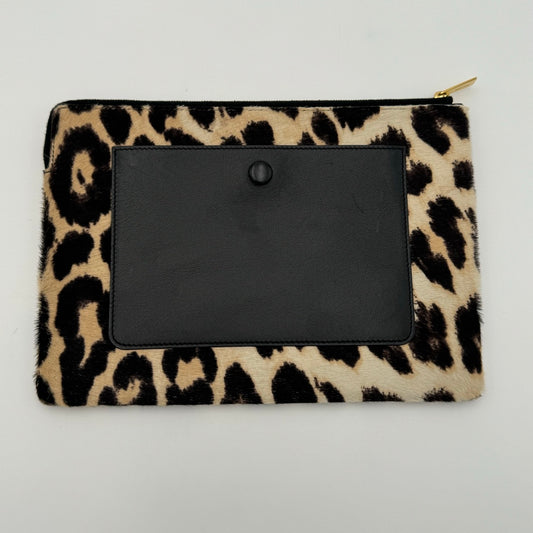 Celine Animal Print Zip Clutch