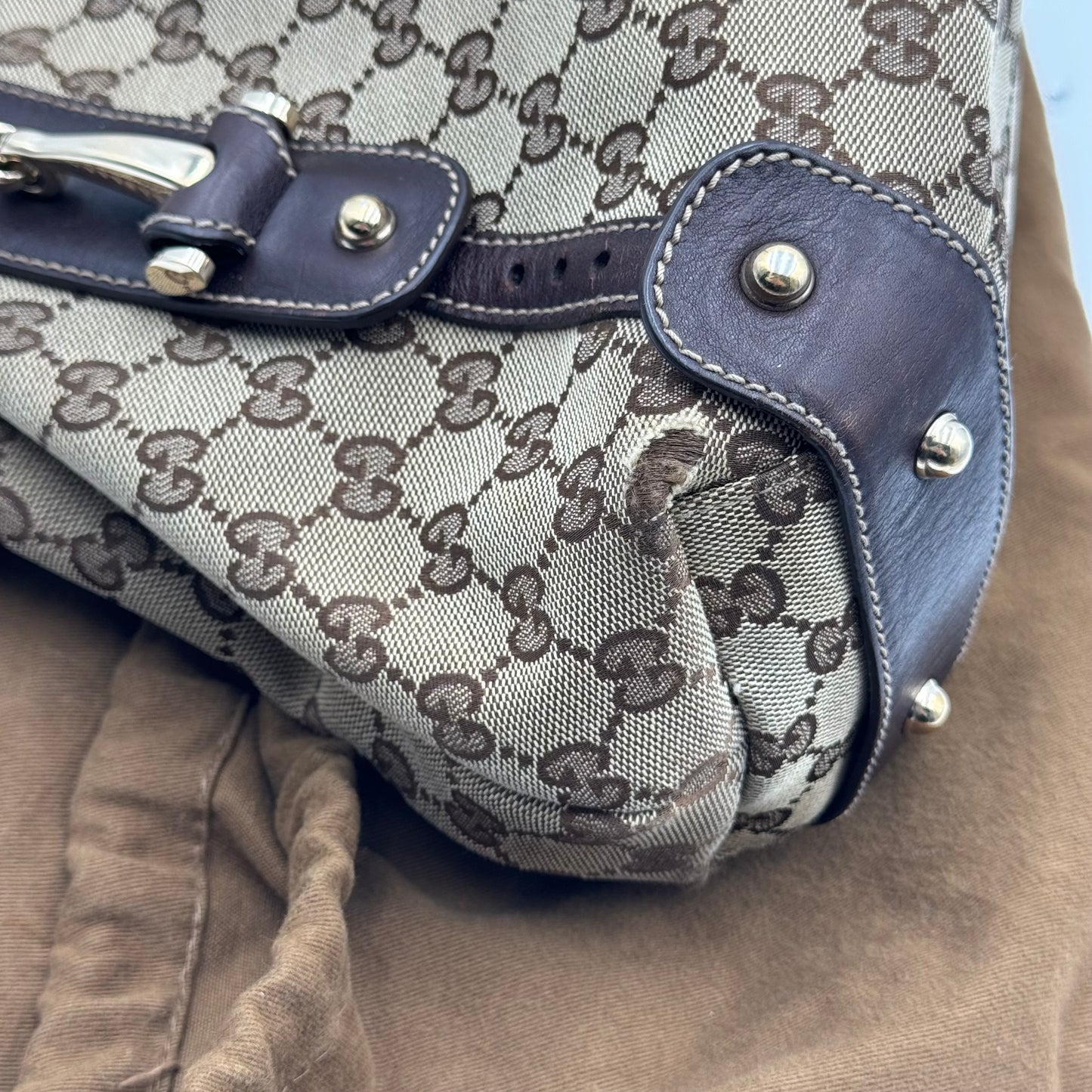 Gucci Monogram GG Canvas Pelham Vintage Shoulder Bag