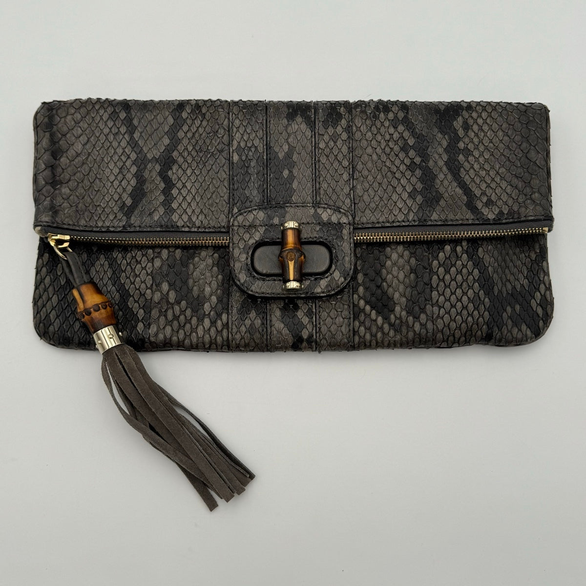 Gucci Python Lucy Tassel Folded Clutch (223975)