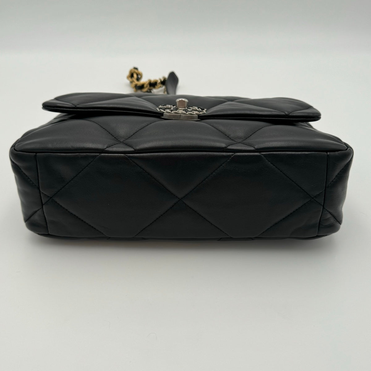 Chanel 19 Quilted Large Black Lambskin Crossbody