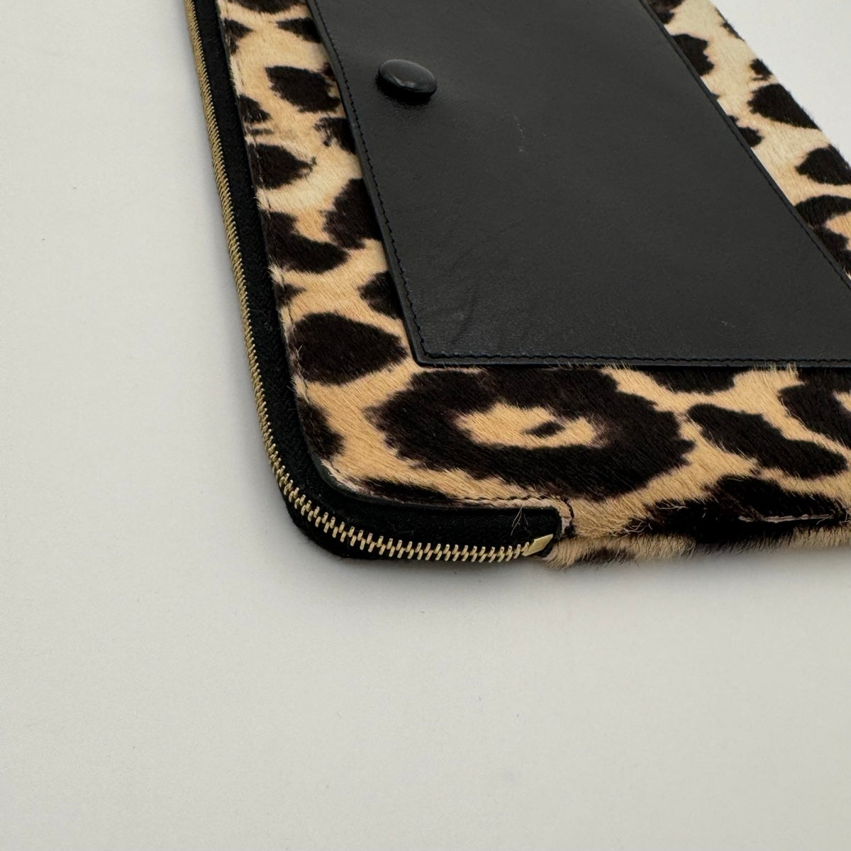 Celine Animal Print Zip Clutch