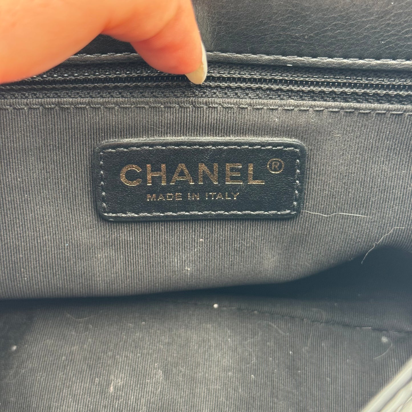 Chanel Veau Grain Black Flap Bag With Gold Hardware (Full Set W Receipt & Tags)