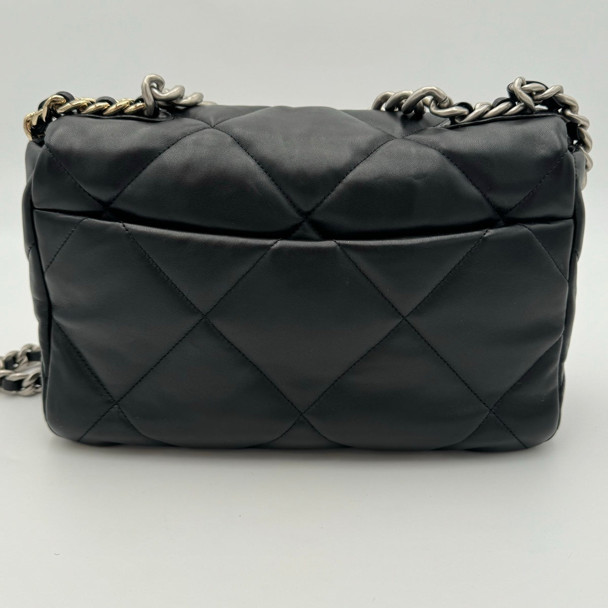 Chanel 19 Quilted Large Black Lambskin Crossbody