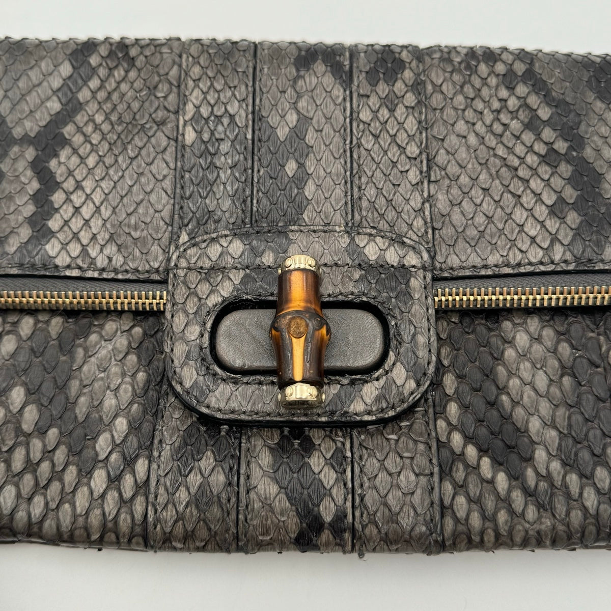 Gucci Python Lucy Tassel Folded Clutch (223975)