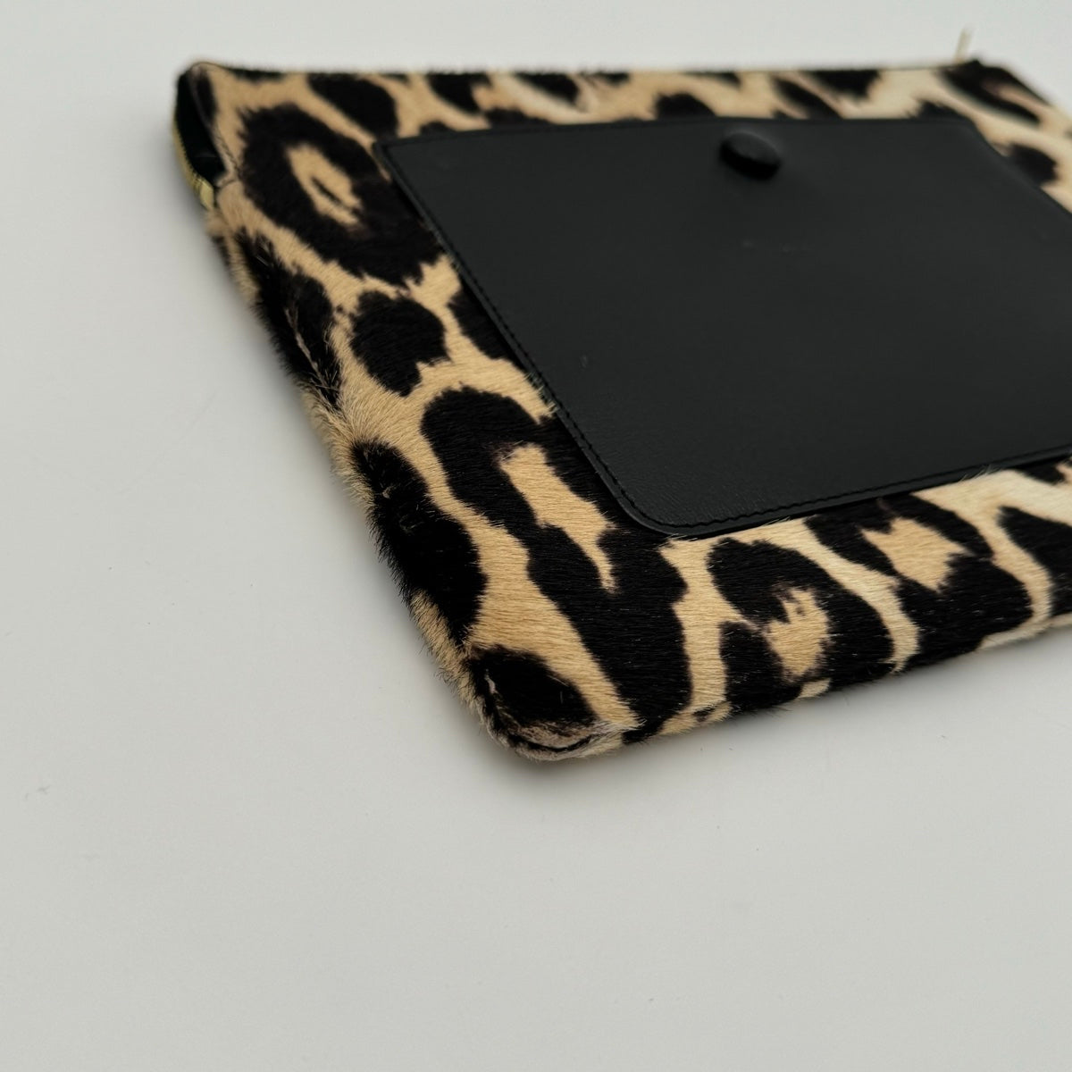 Celine Animal Print Zip Clutch