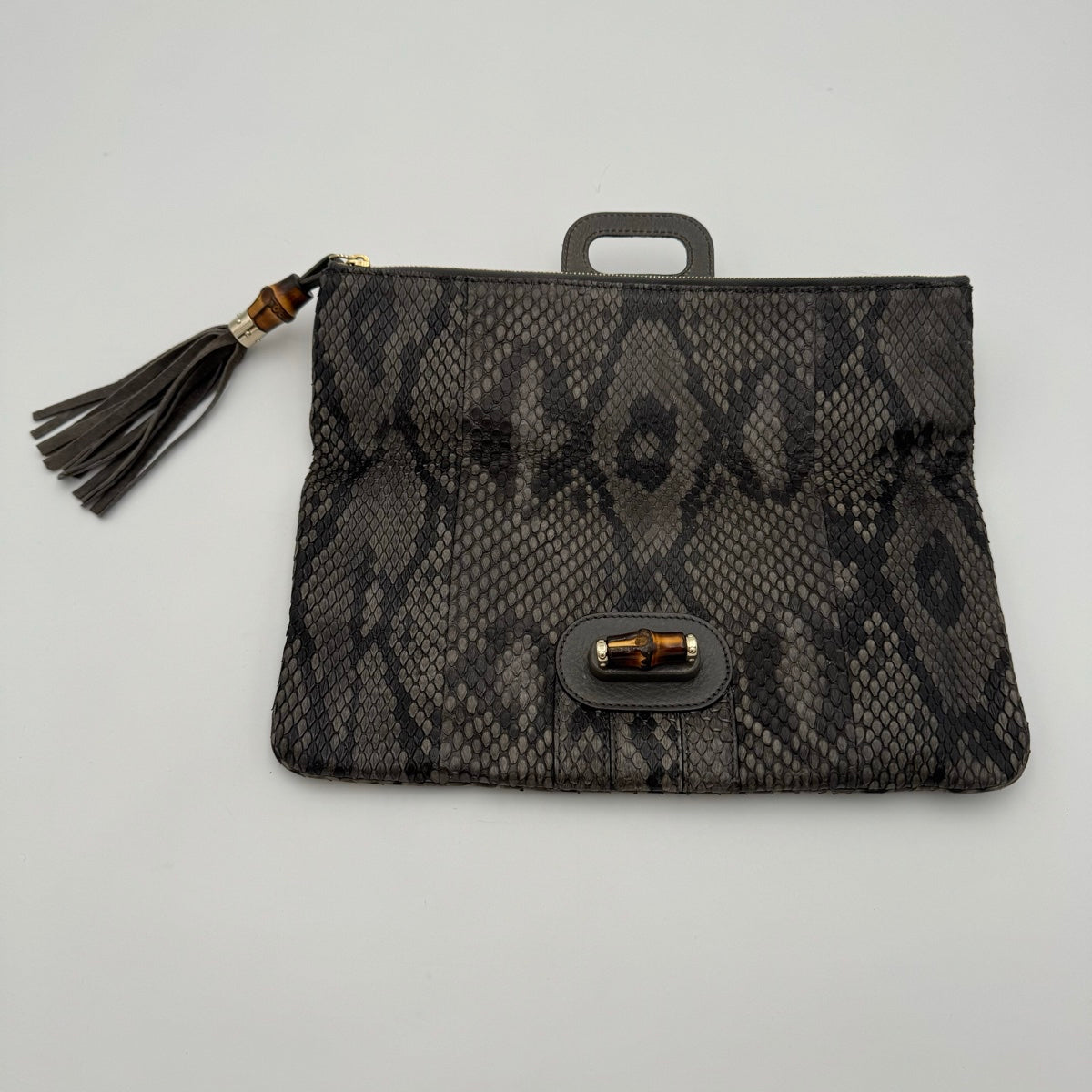 Gucci Python Lucy Tassel Folded Clutch (223975)