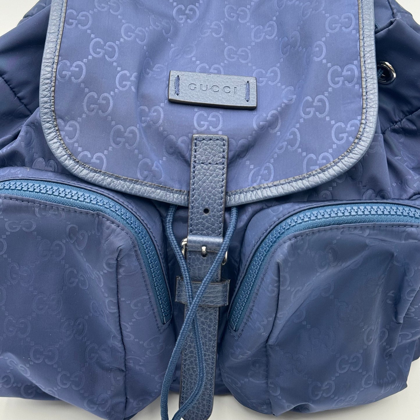 Gucci Nylon Monogram Medium Light Single Buckle Backpack