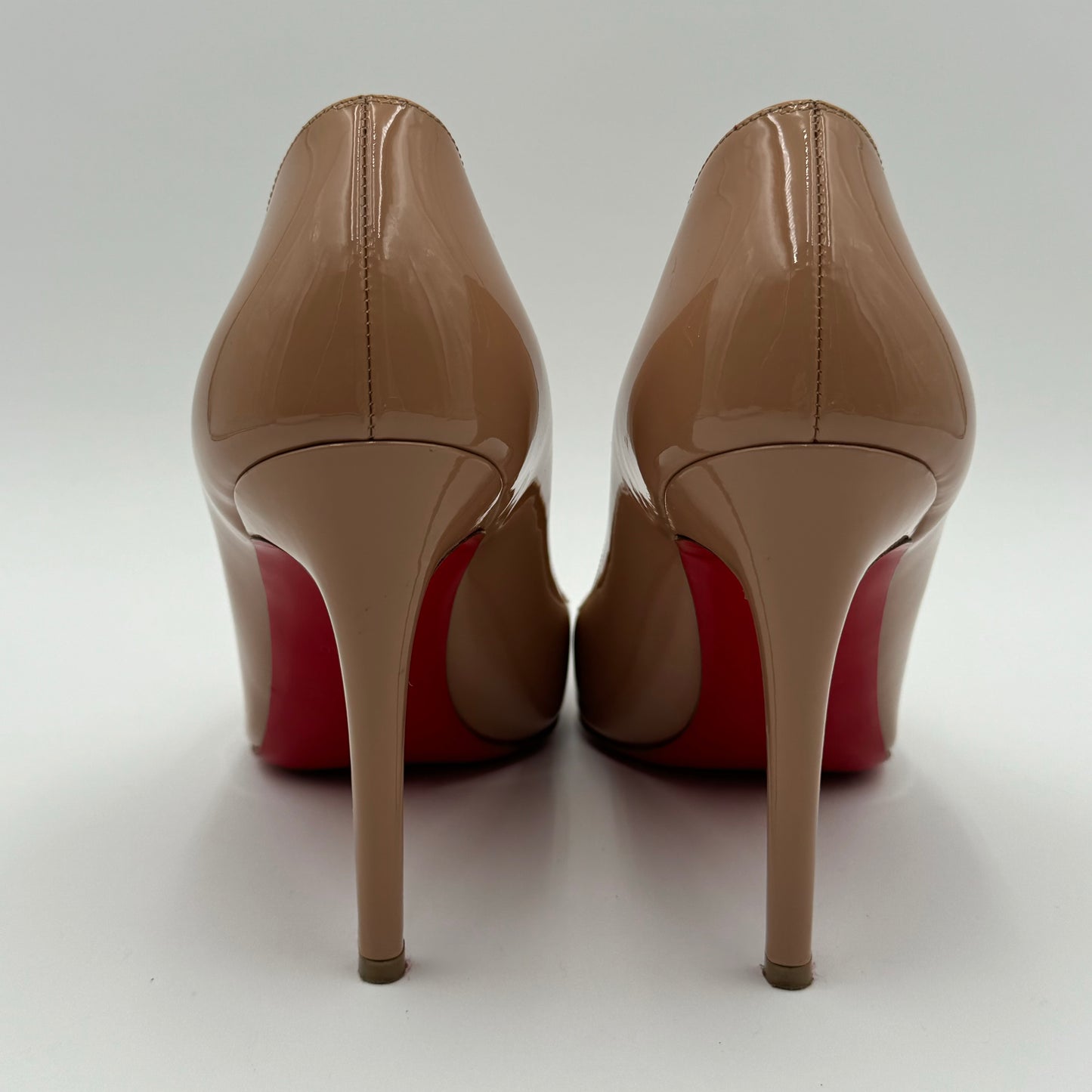 Christian Louboutin Nude Pigalle Patent Leather Heels Size 39