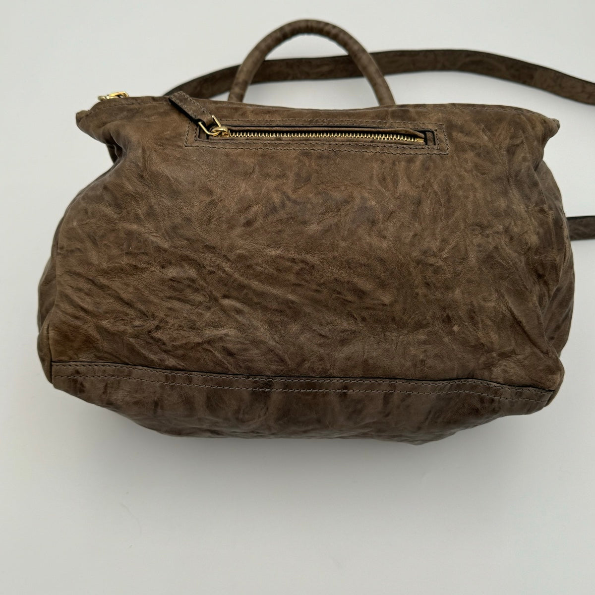 Givenchy Pandora Distressed Large Brown Leather Handbag