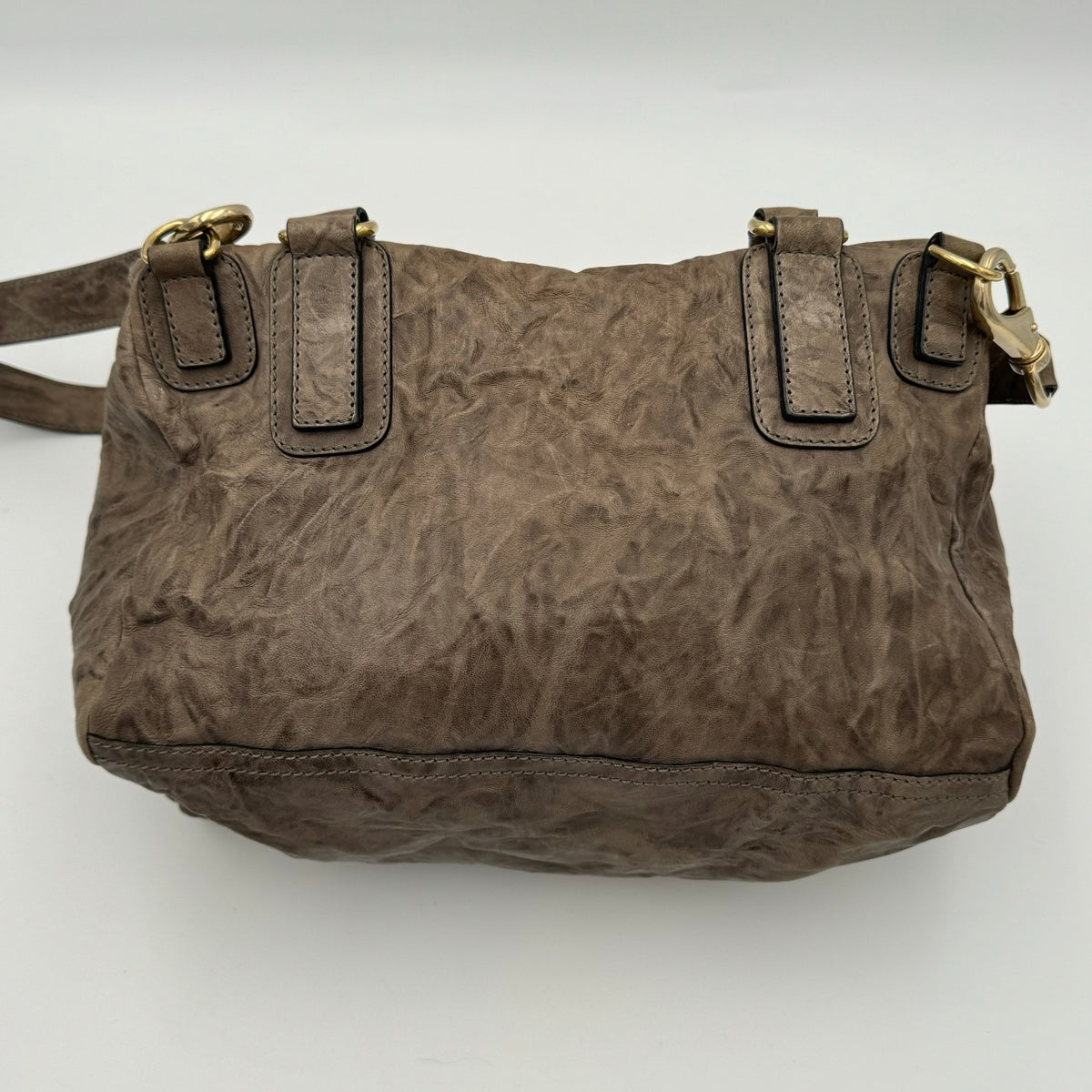 Givenchy Pandora Distressed Large Brown Leather Handbag