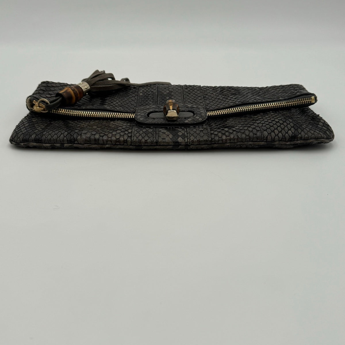 Gucci Python Lucy Tassel Folded Clutch (223975)