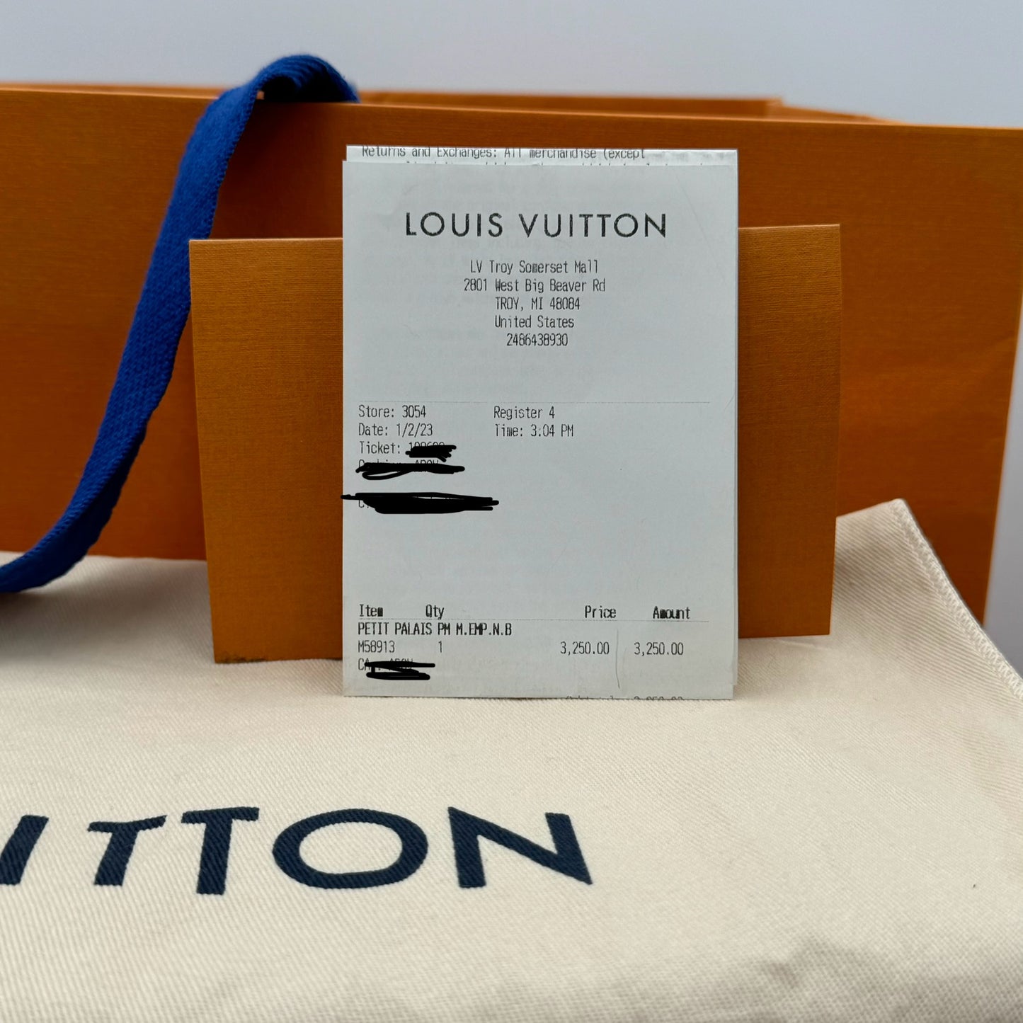 Louis Vuitton Petit Palais Bicolor Monogram Empreinte Leather (Receipt Included)