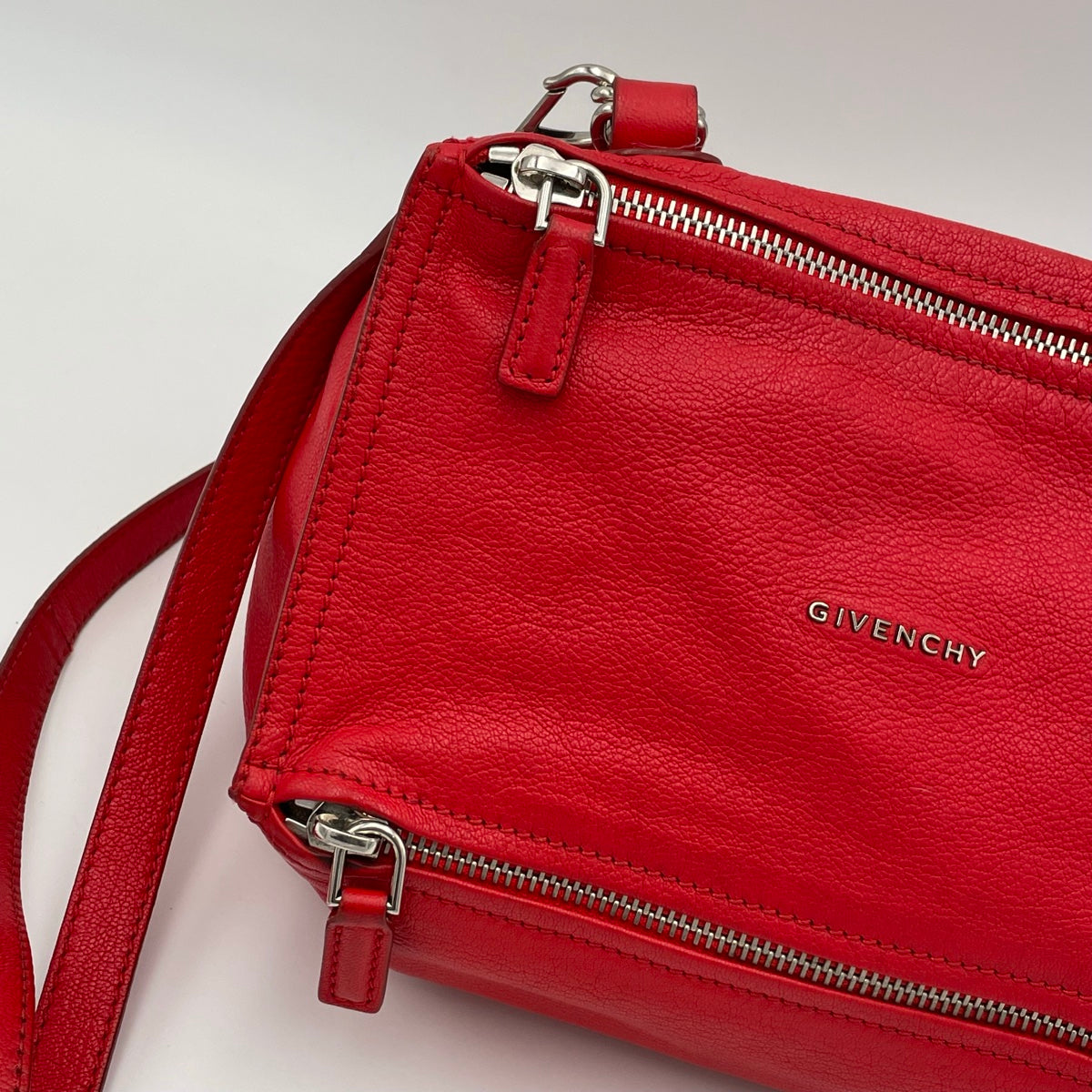 Givenchy Red Pandora Leather Crossbody Bag