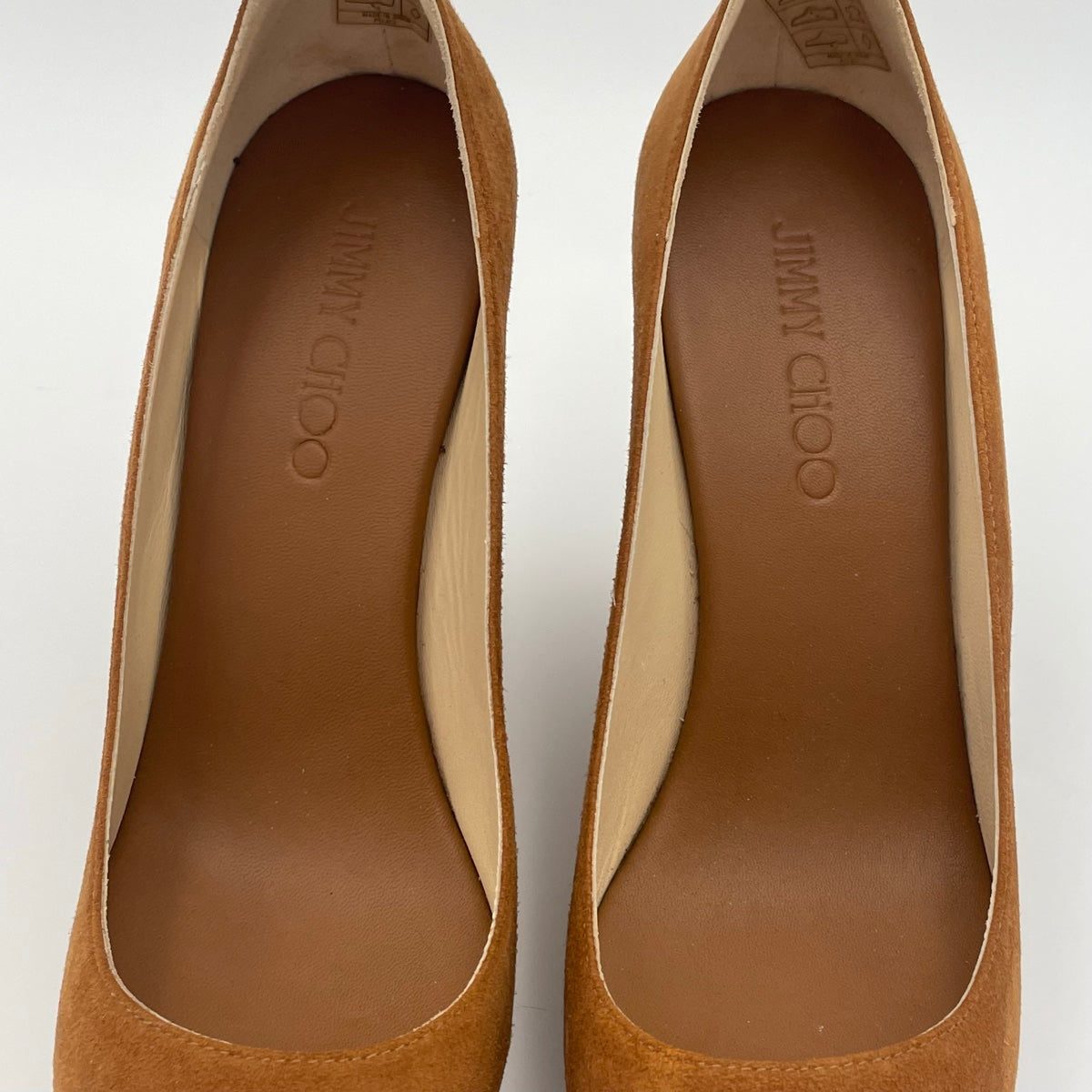 Jimmy Choo Laurita 135 Suede Camel Color Wedges (Size 38.5EU)