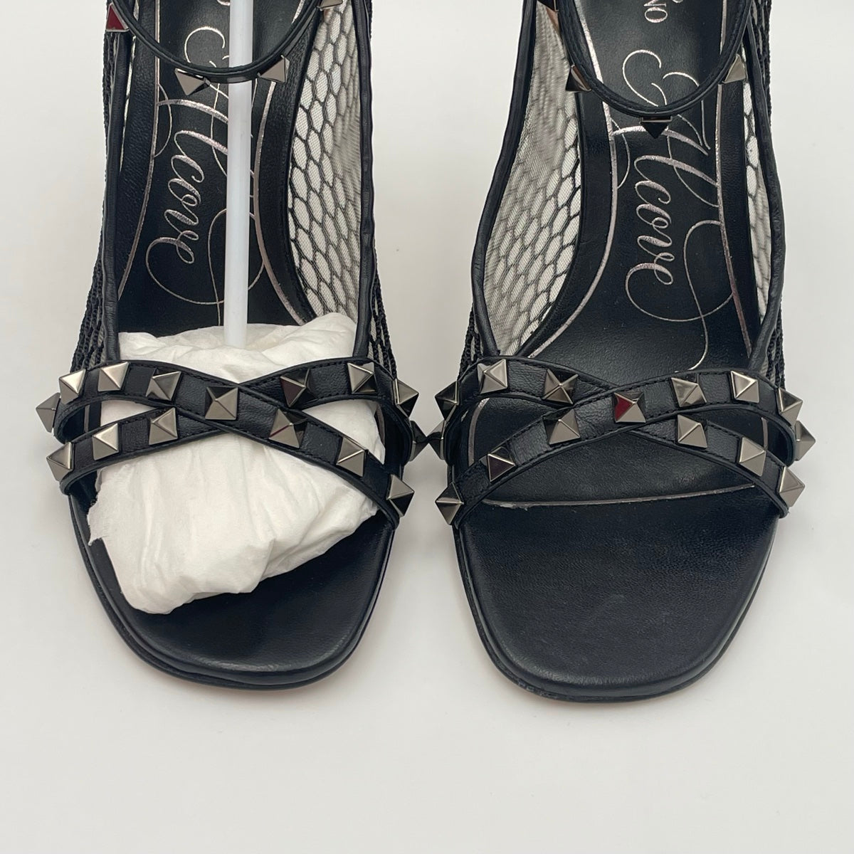 Valentino Alcove Rockstud Leather Sandals Size 38.5EU