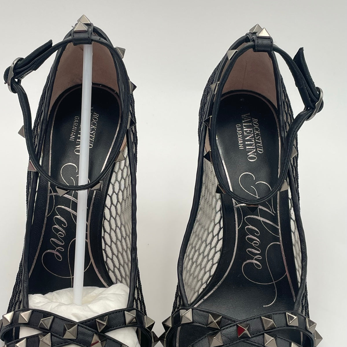 Valentino Alcove Rockstud Leather Sandals Size 38.5EU