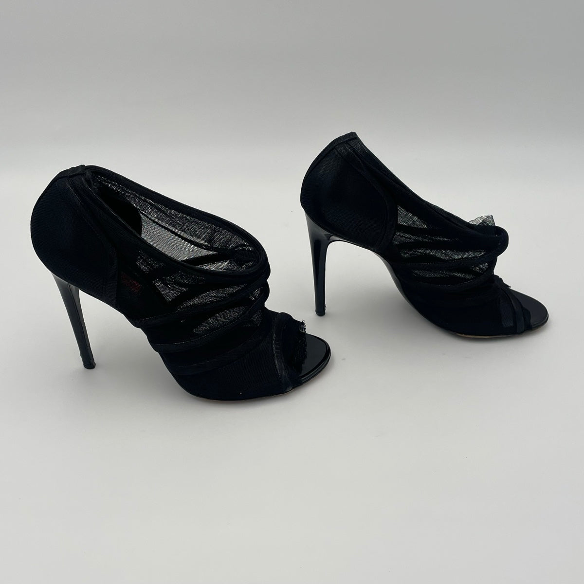 Dolce & Gabbana Keira Heels Black Mesh Size 38 EU