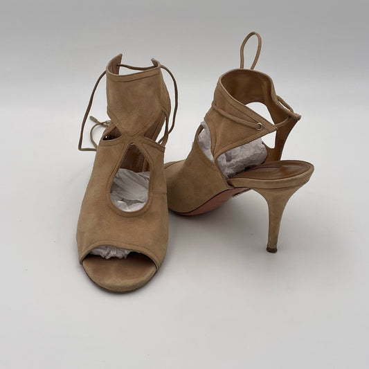 Aquazzura Sexy Thing 85 Suede Heels Size 38 EU