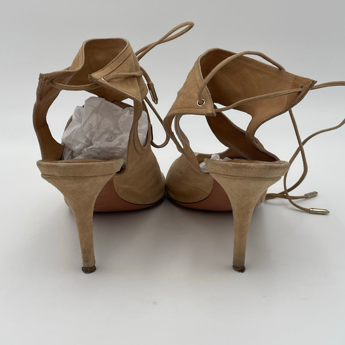 Aquazzura Sexy Thing 85 Suede Heels Size 38 EU