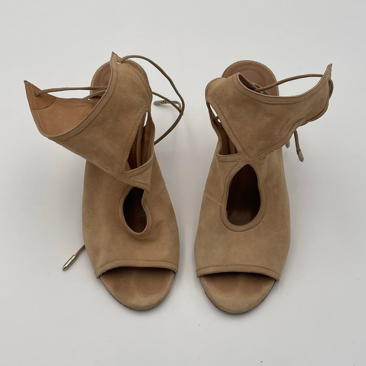 Aquazzura Sexy Thing 85 Suede Heels Size 38 EU