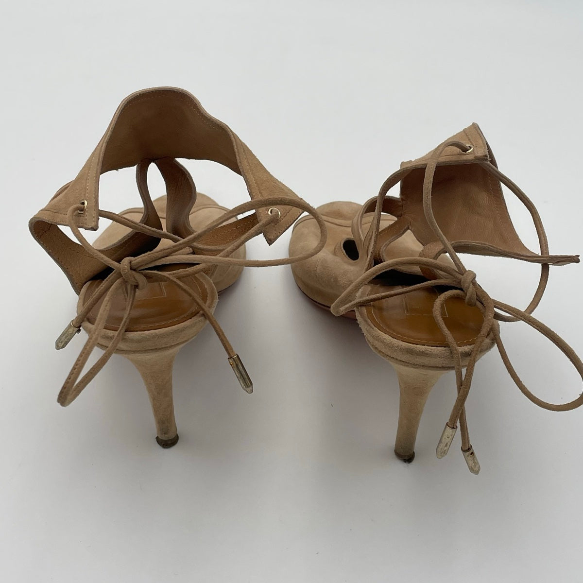 Aquazzura Sexy Thing 85 Suede Heels Size 38 EU