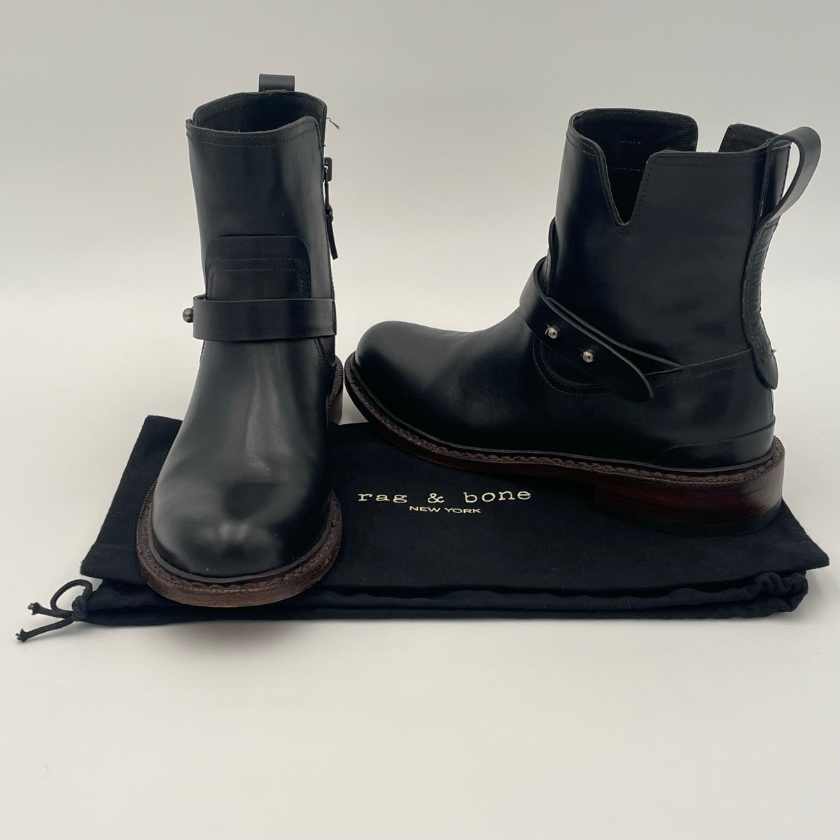 Rag & Bone Ashford Short Moto Boot Size 38 EU